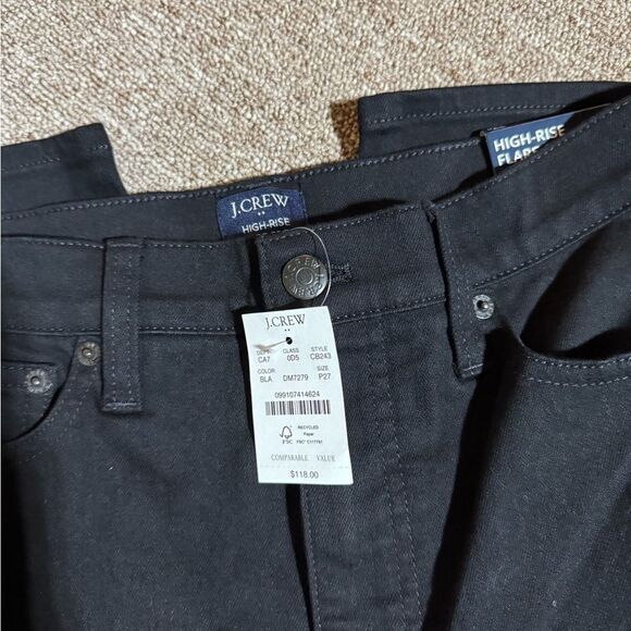 J.Crew Petite flare crop high-rise white jean in signature stretch - Picture 3 of 3